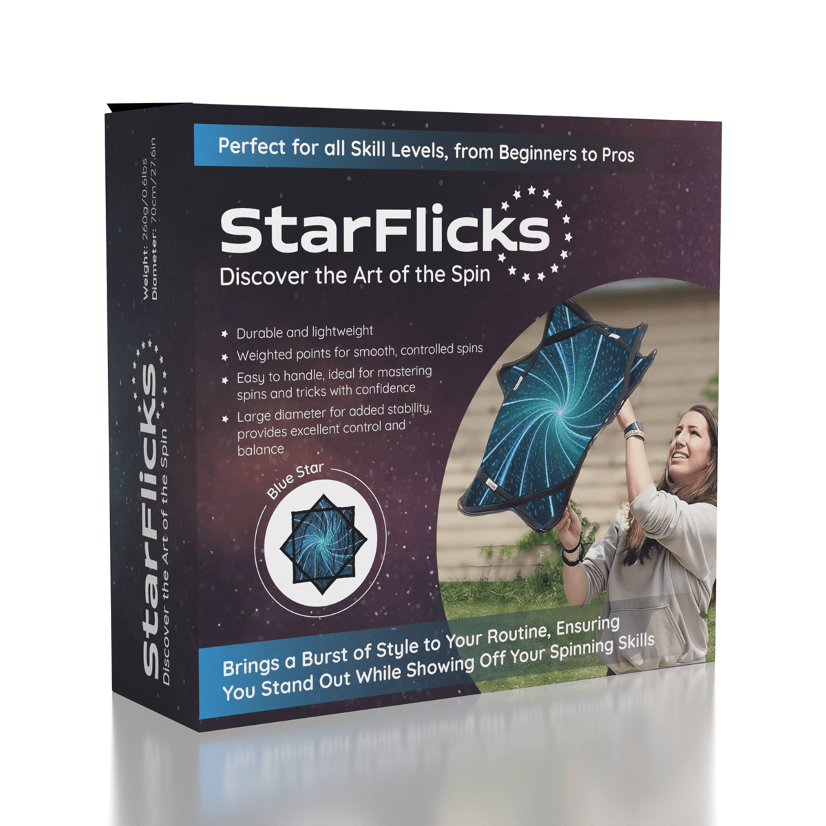 StarFlicks Space Designs Spinning Star in Multi Color