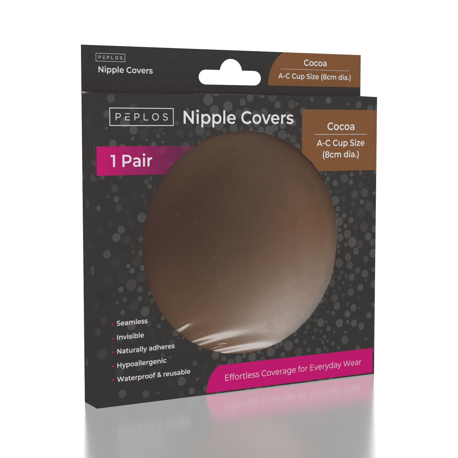 Peplos Non-Adhesive Silicone Nipple Covers - Cocoa (Multiple Sizes)